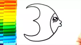 آموزش نقاشی کودکانه - نقاشی ماهی خوشگل کودکانه