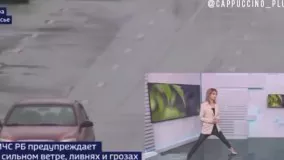 اقدام عجیب مجری تلویزیون روسیه حین گزارش