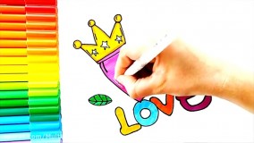 آموزش نقاشی کودکانه _ نقاشی قلب LOVE