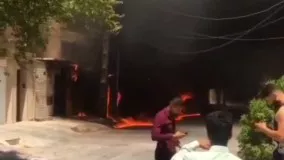 انفجار ترانس برق در اهواز ۳ خودرو را به آتش کشید
