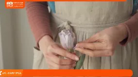 آموزش گل آرایی | فیلم گل آرایی | گل آرایی مدرن | گل آرایی طبیعی (سته گل عروس با گل یاسمن)