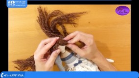 آموزش عروسک روسی|عروسک تیلدا با الگو|عروسک تیلدا(نحوه دوخت مو برای عروسک)