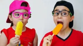 اسباب بازی های سلینا و حسونا/قسمت 18/چالش خوشمزه بستنی