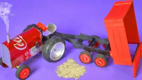 آموزش کاردستی خلاقانه / ساخت تراکتور با بطری نوشابه