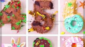 آموزش تزئین کیک های تولد عددی