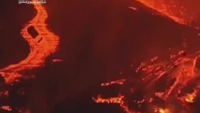 فوران آتشفشان در جزیره پالما اسپانیا