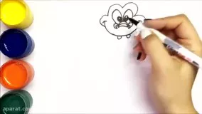 آموزش نقاشی مار کودکانه _ نقاشی زیبای حیوانات