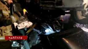 تصادف ۱۴ خودرو در بزرگراه شیخ فضل الله