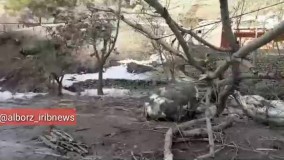سقوط وحشتناک سنگ در جاده چالوس