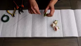 ساخت دسته گل عروس با گل مصنوعی-(گل آرایی دسته گل مخصوص عقد)