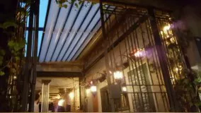 فروش زیباترین سقف تاشو کافه-سقف کابلی کافه