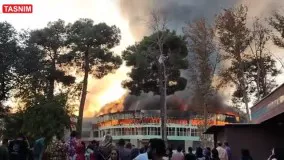نمای دیگری از آتش‌سوزی در پارک ارم