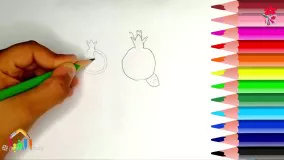 آموزش نقاشی انار با نشانه اَ شعر انار نقاشی با حروف الفبا