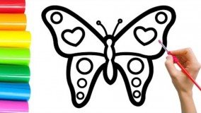 آموزش زیبای نقاشی کردن _ نقاشی دلنشین پروانه