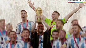 مراسم اهدا جام قهرمانی به تیم ملی آرژانتین - جام جهانی قطر 2022
