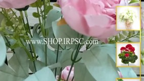انواع بوته گل مصنوعی جدید پیونی صورتی | فروشگاه ملی