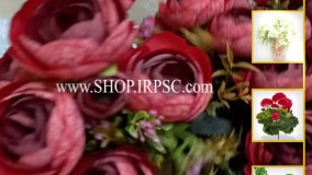انواع بوته گل مصنوعی پیونی قرمز | فروشگاه ملی