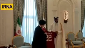 پیراهن تیم ملی قطر به رئیسی تقدیم شد