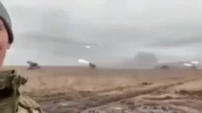 سلفی گرفتن سرباز روسی هنگام شلیک موشک