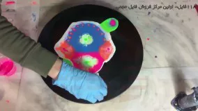 نقاشی با رزین-آموزش نقاشی آبستره-رزین همراه با مایع اکریلیک