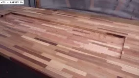 رزین اپوکسی چوب - آموزش رایگان رزین - ( ساخت میز - پایه خمیده شده )
