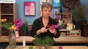 گل آرایی- فیلم آموزش گل آرایی-آموزش اندازه گیری و درست کردن تاج گل با خزه و گل