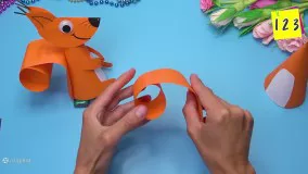 آموزش کاردستی کاغذی سه بعدی برای کودکان - سنجاب