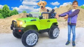 ماشین بازی کودکانه اسباب بازی کودکانه اسباب بازی ماشین برقی با راننده سگ
