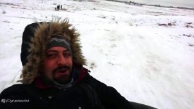 تیوپ سواری در برف