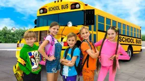 ولاد و نیکی - اتوبوس مدرسه با دوستان