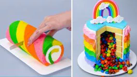 آموزش تزیین کیک رنگارنگ - سریع و آسان