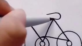 نقاشی دوچرخه ساده