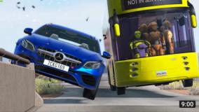 انیمیشن ماشین بازی - تصادف اتوبوس با فراری
