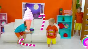 برنامه کودک ولاد و نيکيتا / بازی با ربات اسباب بازی هوشمند