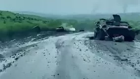 جاده باخموت اوکراین بعد از نبرد سنگین با روسیه