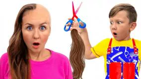 ماجراهای سنیا - قیچی کردن موهای مامان