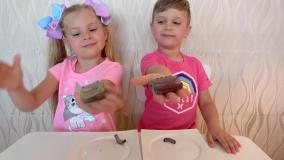 برنامه کودک ديانا و روما / چالش جالب شکلاتی با دیانا و روما