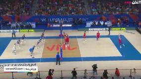 خلاصه والیبال آمریکا 3-1 صربستان