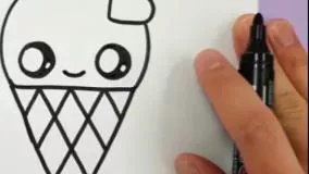 آموزش نقاشی بستنی
