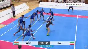 خلاصه کبدی ایران 28 -33 هند