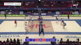 خلاصه والیبال چین 1-3 فرانسه