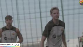 مروری به اولین تمرین گوندوگان با تیم بارسلونا