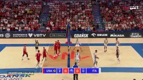 خلاصه والیبال آمریکا 3 -0 ایتالیا