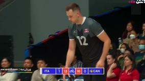 خلاصه والیبال کانادا 2-3 ایتالیا