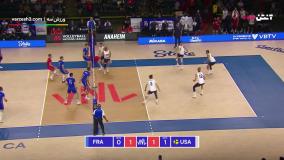 خلاصه والیبال آمریکا 3-0 فرانسه