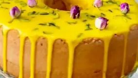 کیک زعفرانی با سس بی نظیر و طعم نوستالژی