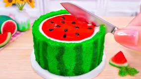 کیک هندوانه ای تابستانی مینیاتوری