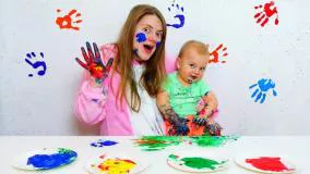 برنامه کودک آنابلا - درست کردن اثر دست رنگی