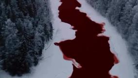 رودخانه قرمز رنگ مرموز روسیه