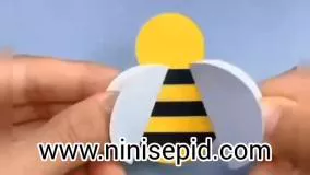 کاردستی زنبور عسل با مقوا